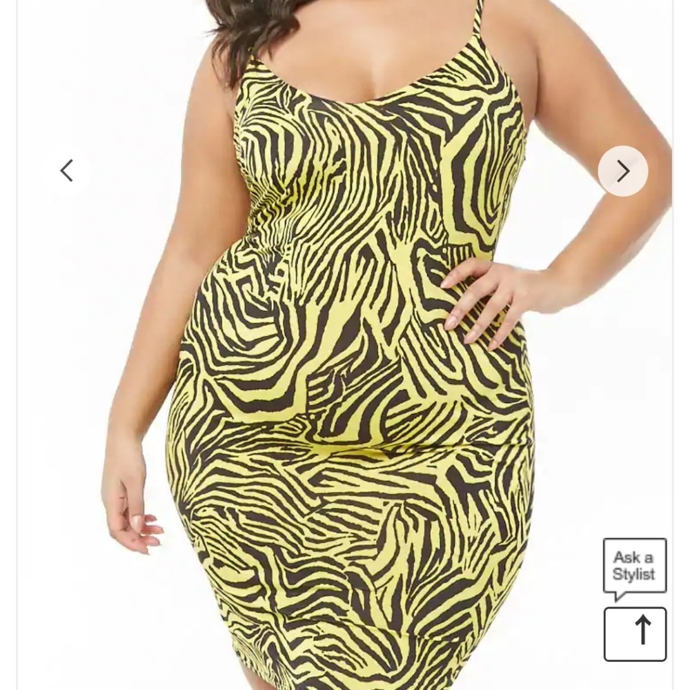 Zebra print mini dress